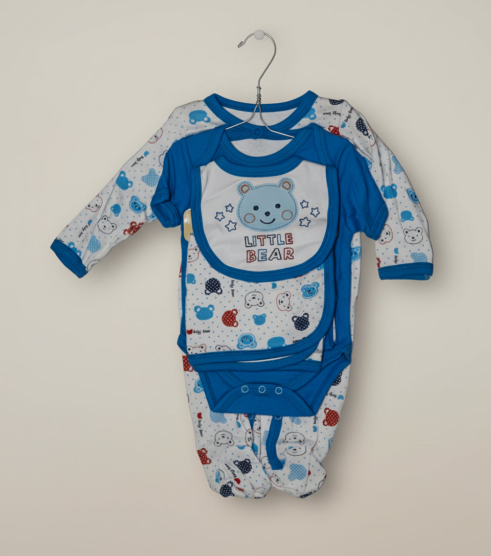 5-Piece Blue and White Newborn Outfit Set