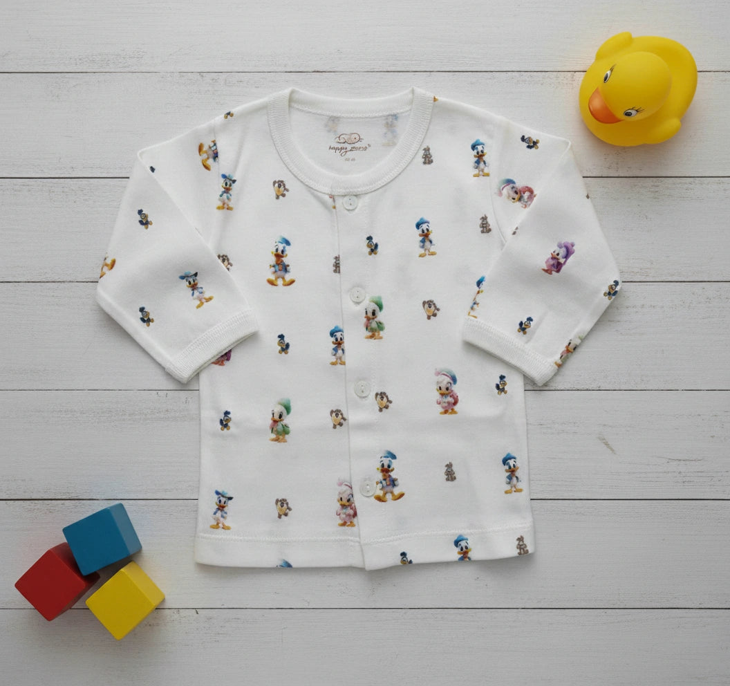 Cozy & Ultra Soft Cotton Donald Duck White Pajama Set