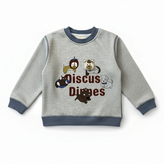 Luxury Canine Comfort: Embroidered Sweatshirt & Jogger Set