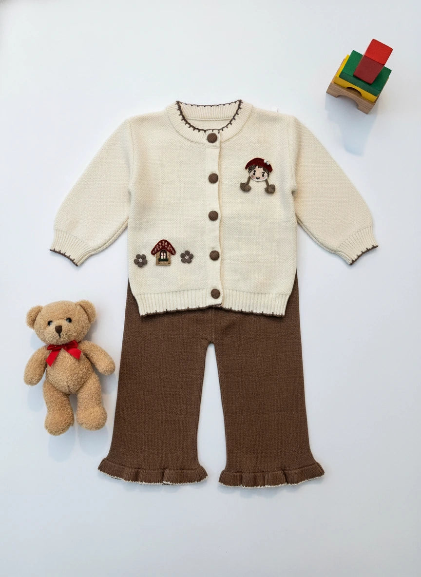 Luxury Enchanted Cottage Wool-Blend Knit Set