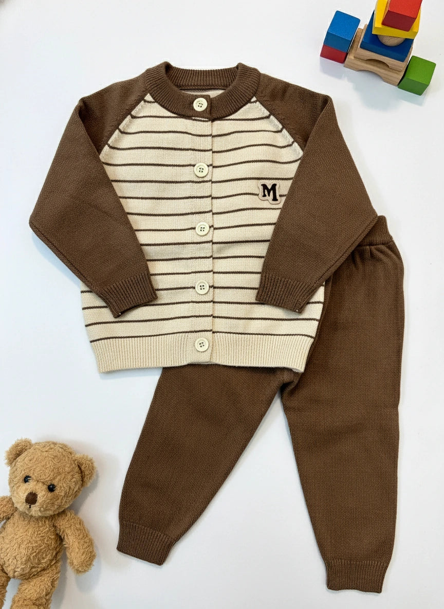 Luxury Monogram Wool-Blend Raglan Lounge Set