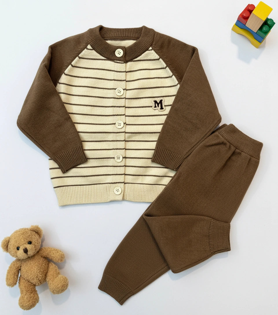 Luxury Monogram Wool-Blend Raglan Lounge Set