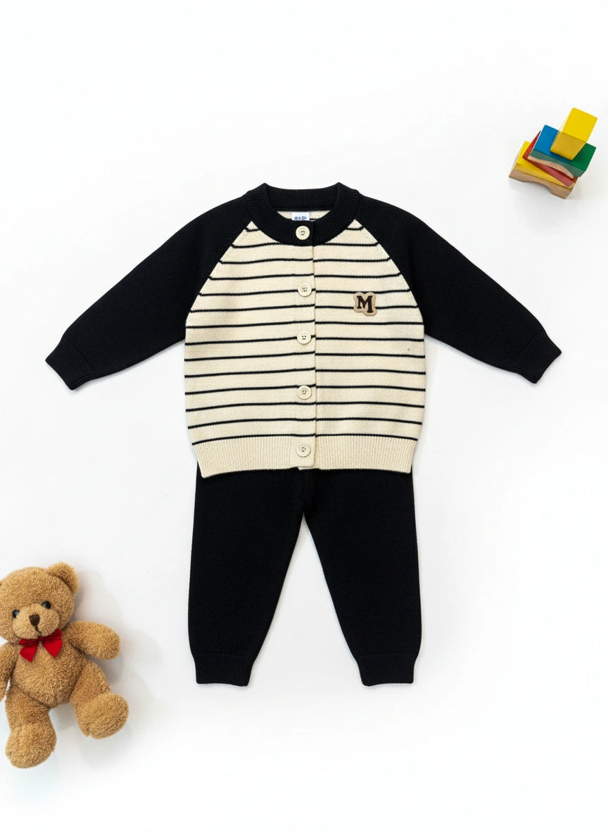 Luxury Monogram Wool-Blend Varsity Lounge Set