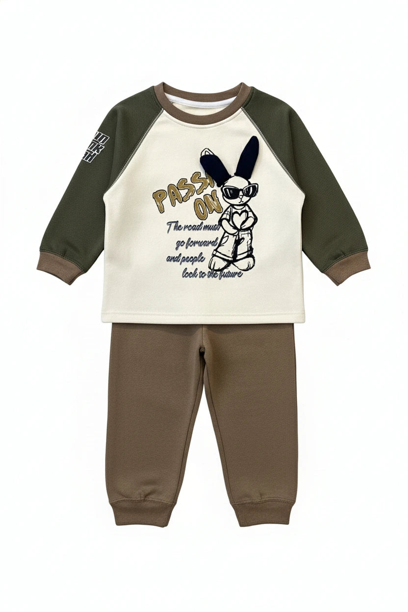 Premium "Cool Bunny" Raglan Jogger Set