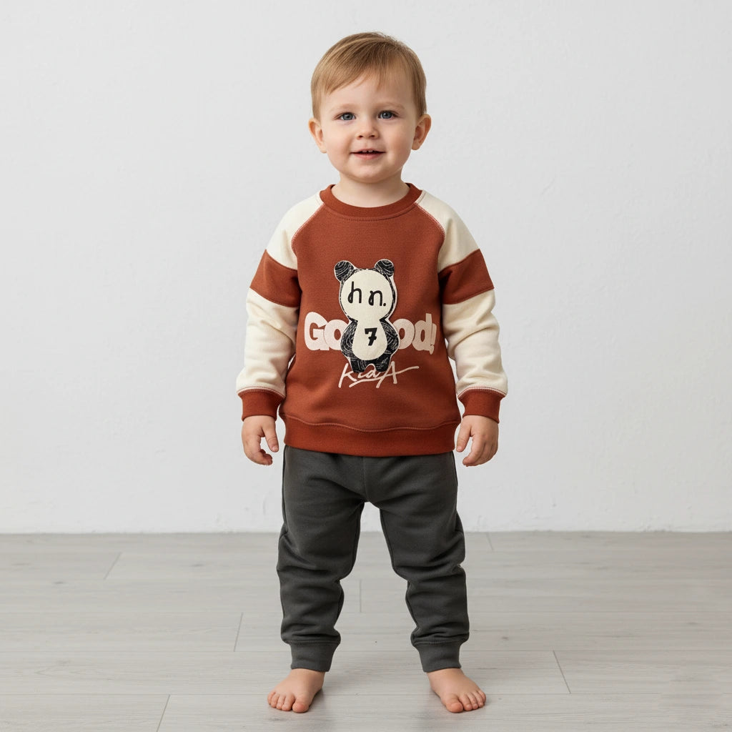 Premium "Good Bear" Raglan Sweat Suit & Jogger Set