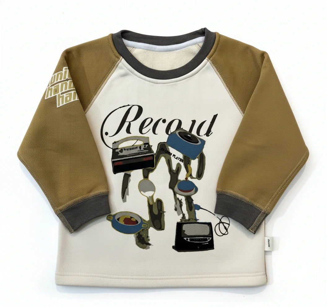 Premium Retro Record Player Raglan Sweat Suit