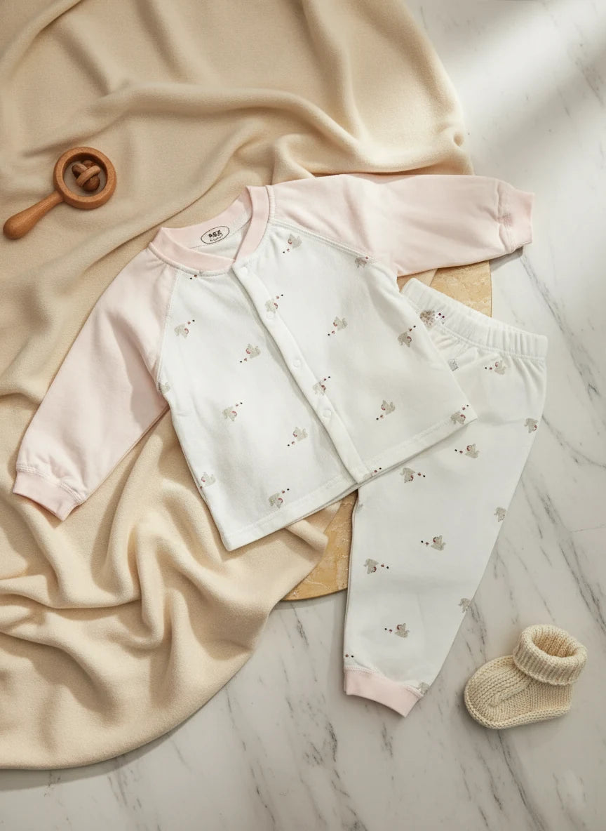 2-Piece Premium Fleece Cotton Layette Set