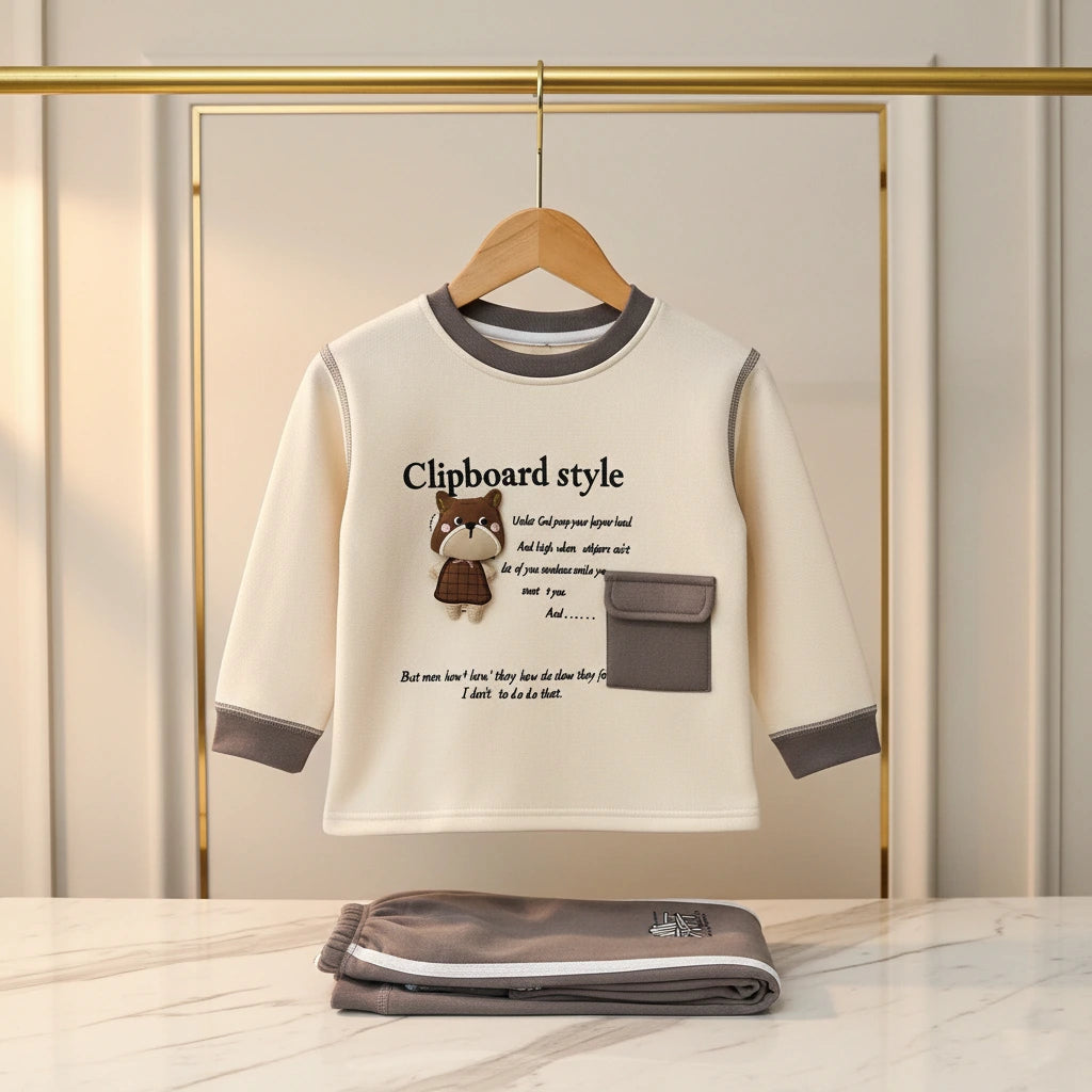 Clipboard Style Soft Fleece Sweatsuit