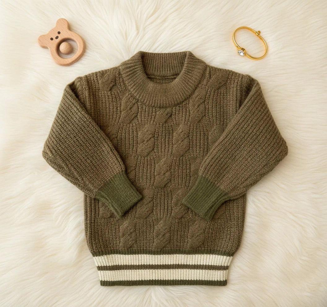 Rich Earth Tones Cable Knit Set