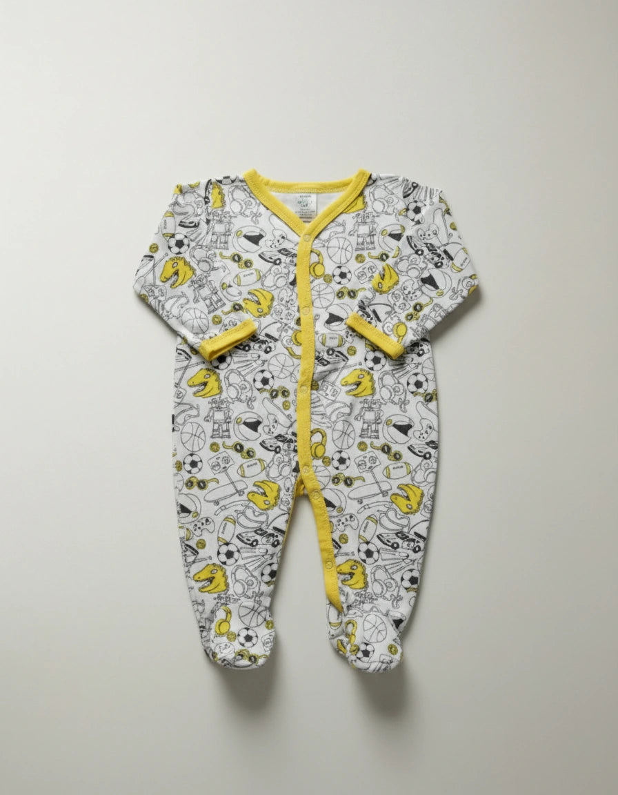 "Dino" Themed Baby Romper - Ultra Soft and Breathable Premium Cotton