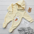 Chic Buttercream Bunny Plush Footie Romper