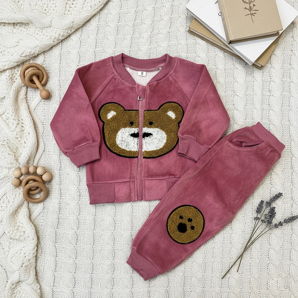 Cuddle-Ready Comfort: Velvet Bear Outfit