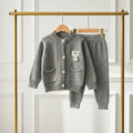 Classic Cable Knit Set - Solid Heather Gray