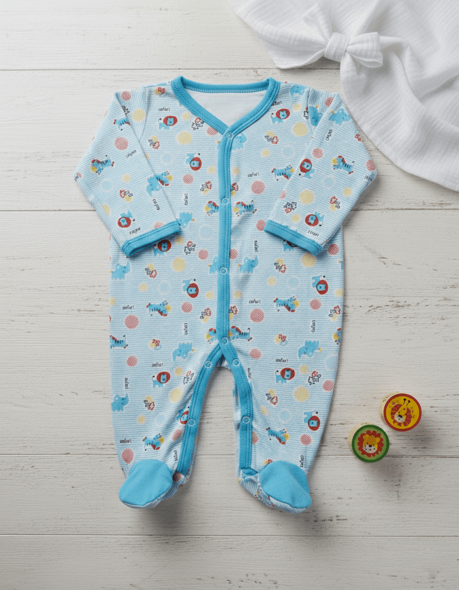 Safari Themed Baby Romper - Ultra Soft and Breathable Premium Cotton