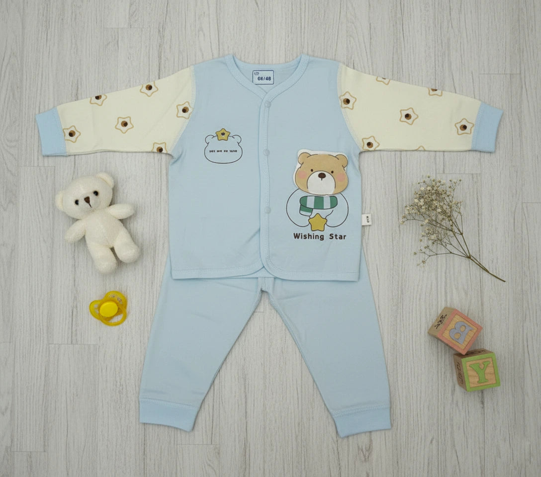Light Blue Wishing Star Two-Piece Set - Ultra Soft Cotton