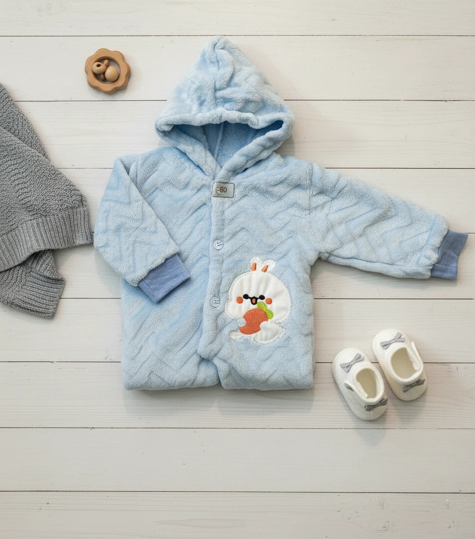 Luxury Fluffy Bunny Hooded Romper