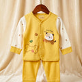 Yellow "Bone & Heart" Print Premium Cotton Baby Outfit Set