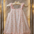 Imported Pink Floral Appliqué Sheer Sleeveless Top