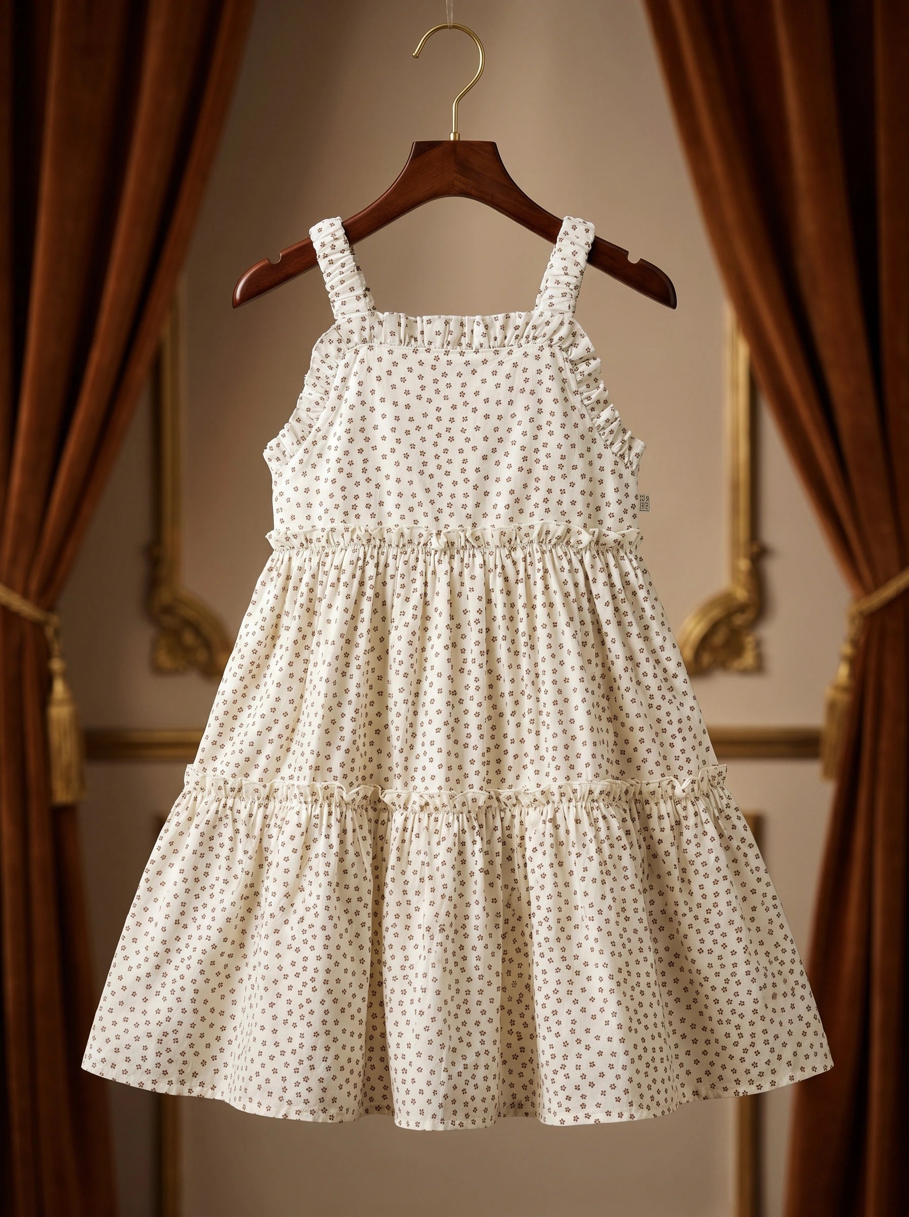 Premium Tiny Star Tiered Ruffle Sun Dress