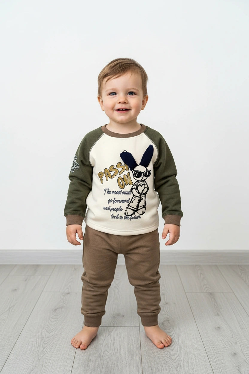Premium "Cool Bunny" Raglan Jogger Set