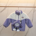 Lavender & Cream Faux-Fur Colour Jacket