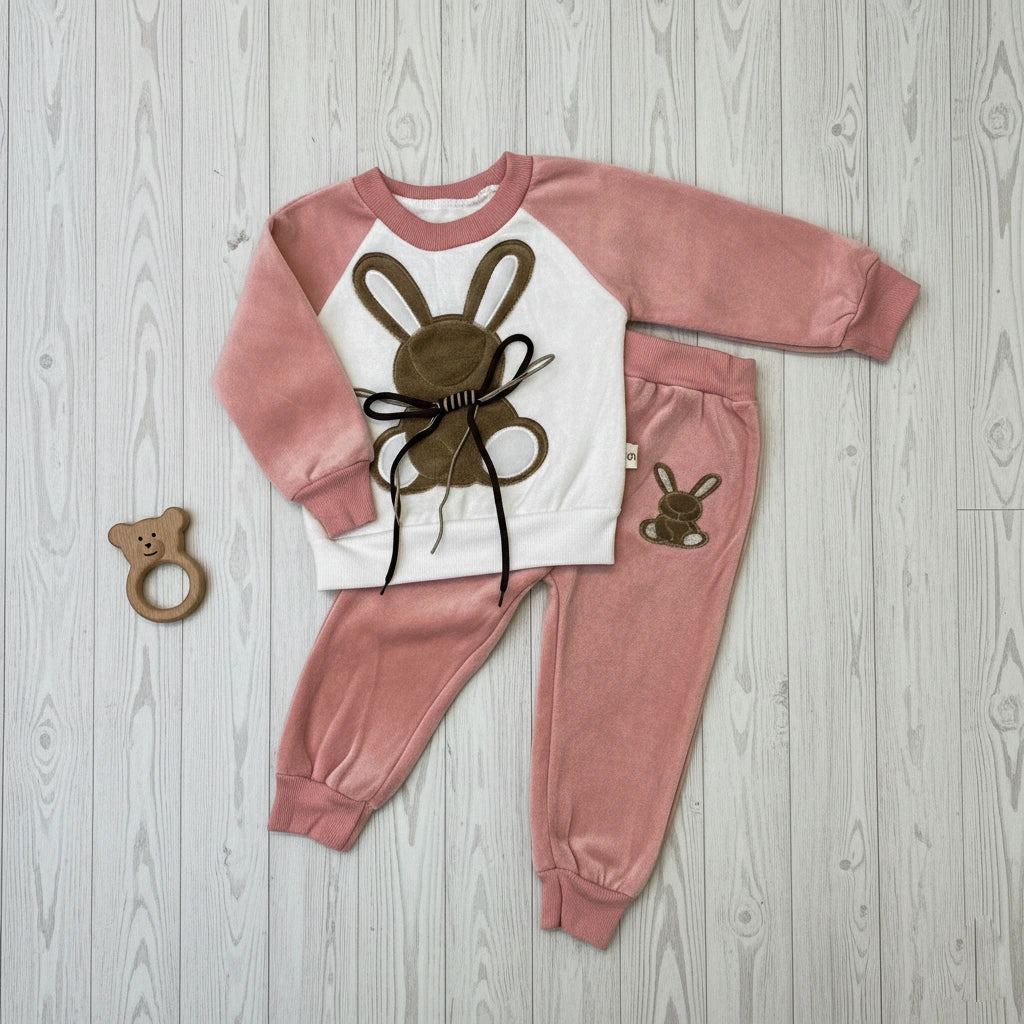 Snuggle Bunny Style: Velvet 3-Piece Set