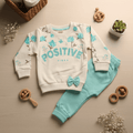 Aqua Outfit Floral Print & Solid Joggers