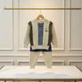 Vintage Color Stripes - Olive Green & Denim Blue