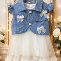 Denim Vest & Tulle Fairy Dress Set