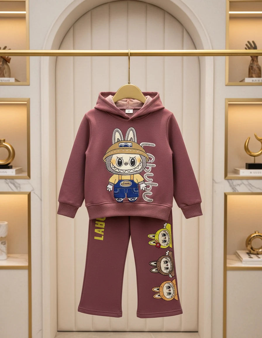 Mauve "The Monster LABUBU" Hoodie Set