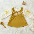 Mustard Velvet & Organza Frock