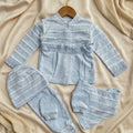 5 Pieces Sky Blue Premium Cotton new born Outfit Set