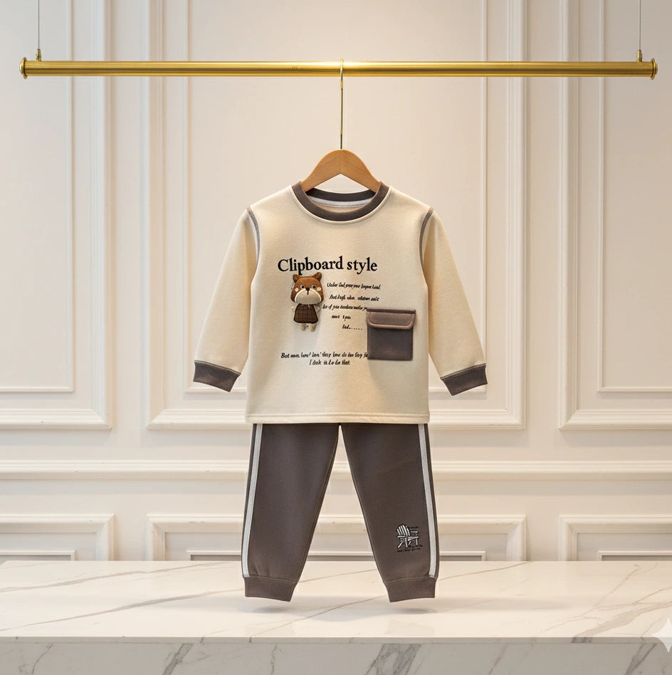 Clipboard Style Soft Fleece Sweatsuit