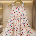 Premium Abstract Dot Tiered Ruffle Sun Dress