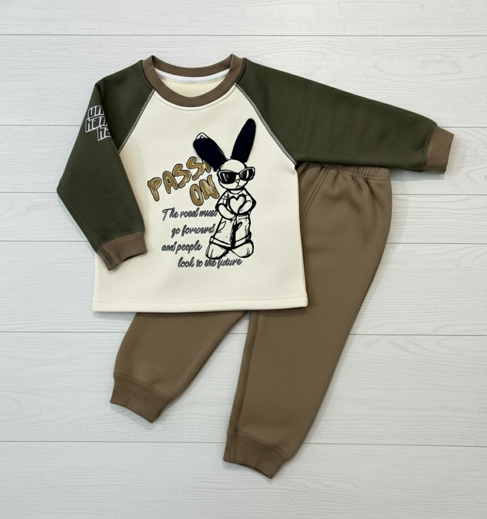 Premium "Cool Bunny" Raglan Jogger Set