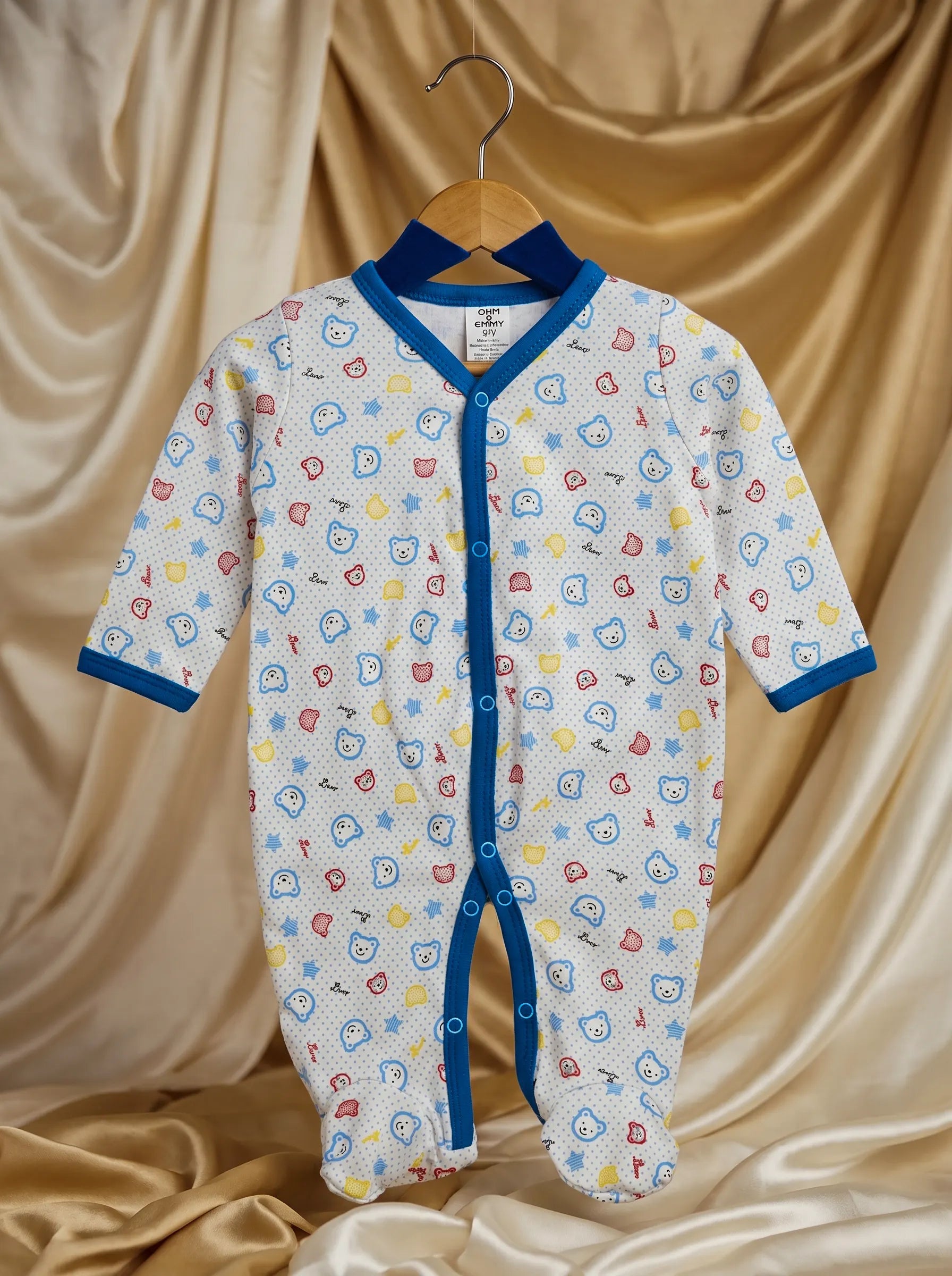 Bear & Star Themed Baby Romper - Ultra Soft and Breathable Premium Cotton